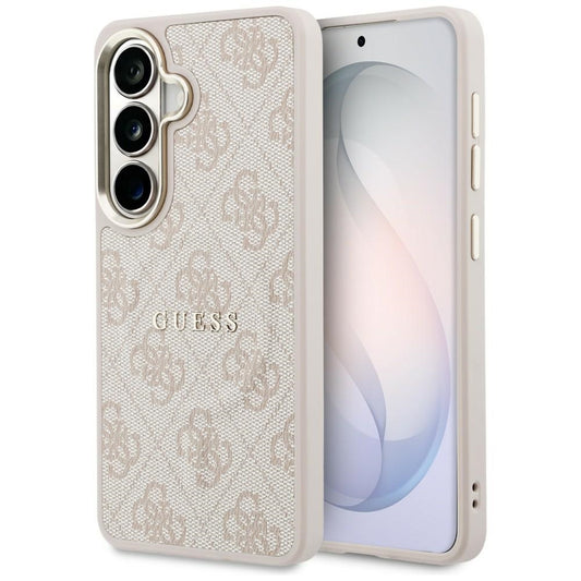 Калъф MagSafe за Samsung Galaxy S26 S942, Guess, 4G Embossed Ring, Розово Черен