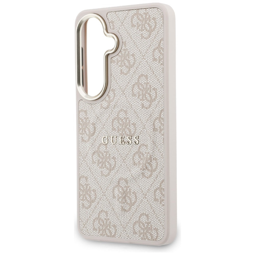 Калъф MagSafe за Samsung Galaxy S26 S942, Guess, 4G Embossed Ring, Розов