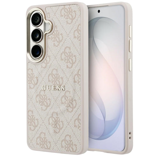 Калъф MagSafe за Samsung Galaxy S26 S942, Guess, 4G Embossed Ring, Розов