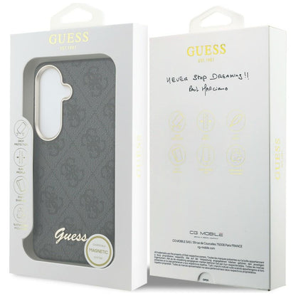 Калъф MagSafe за Samsung Galaxy S26 S942, Guess, 4G Script Logo, Черен