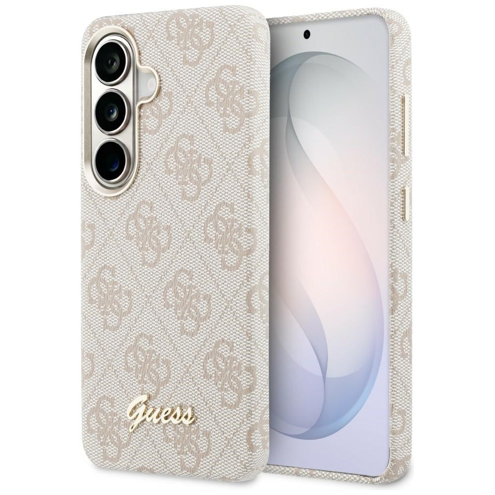 Калъф MagSafe за Samsung Galaxy S26 S942, Guess, 4G Script Logo, Розов
