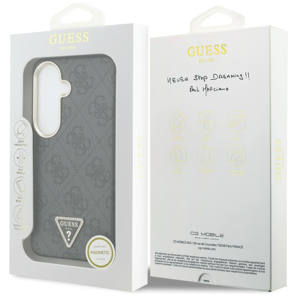 Калъф MagSafe за Samsung Galaxy S26 S942, Guess, 4G Triangle Logo, Черен