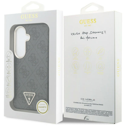 Калъф MagSafe за Samsung Galaxy S26 S942, Guess, 4G Triangle Logo, Черен