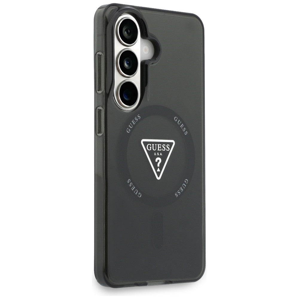 Калъф MagSafe за Samsung Galaxy S26 S942, Guess, IML Gradient Triangle Logo, Черен