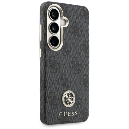 Калъф MagSafe за Samsung Galaxy S26 S942, Guess, Rhinestone Round Logo, Черен