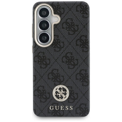 Калъф MagSafe за Samsung Galaxy S26 S942, Guess, Rhinestone Round Logo, Черен
