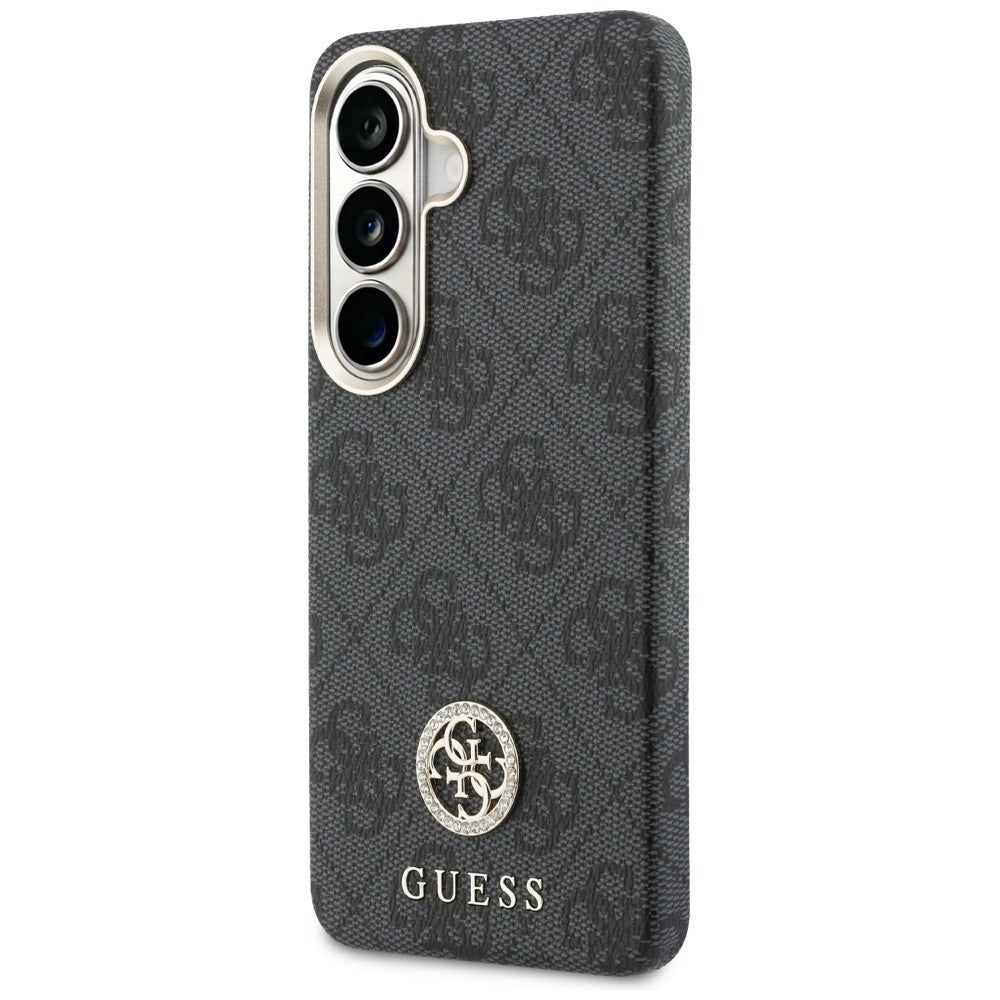 Калъф MagSafe за Samsung Galaxy S26 S942, Guess, Rhinestone Round Logo, Черен