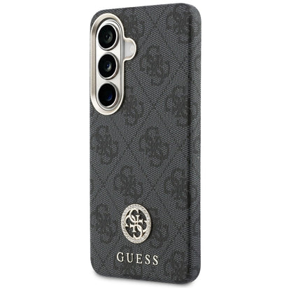 Калъф MagSafe за Samsung Galaxy S26 S942, Guess, Rhinestone Round Logo, Черен