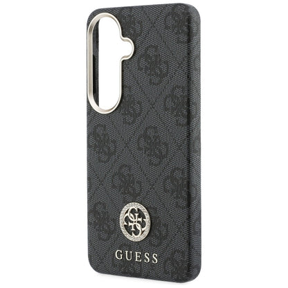 Калъф MagSafe за Samsung Galaxy S26 S942, Guess, Rhinestone Round Logo, Черен