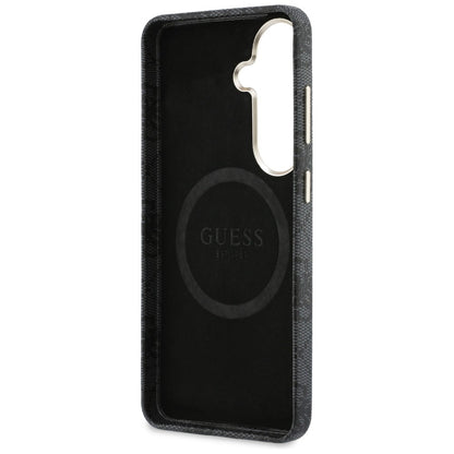 Калъф MagSafe за Samsung Galaxy S26 S942, Guess, Rhinestone Round Logo, Черен
