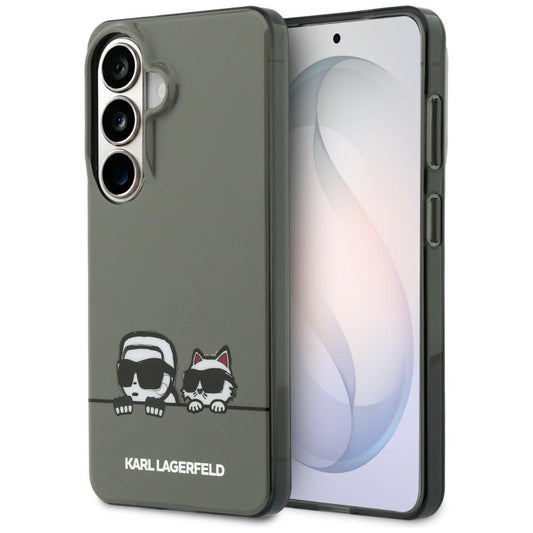 Калъф MagSafe за Samsung Galaxy S26 S942, Karl Lagerfeld, IML Karl & Choupette Peekaboo Logo, Черен