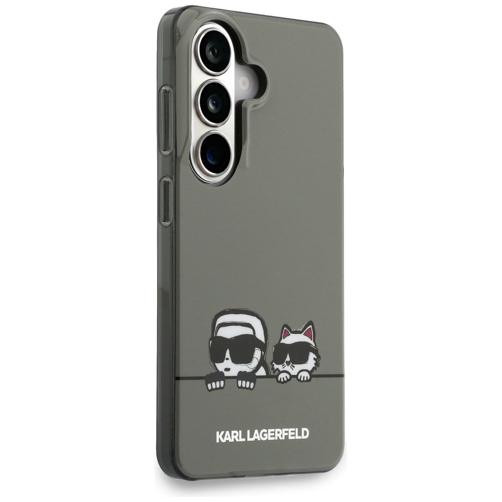 Калъф MagSafe за Samsung Galaxy S26 S942, Karl Lagerfeld, IML Karl & Choupette Peekaboo Logo, Черен