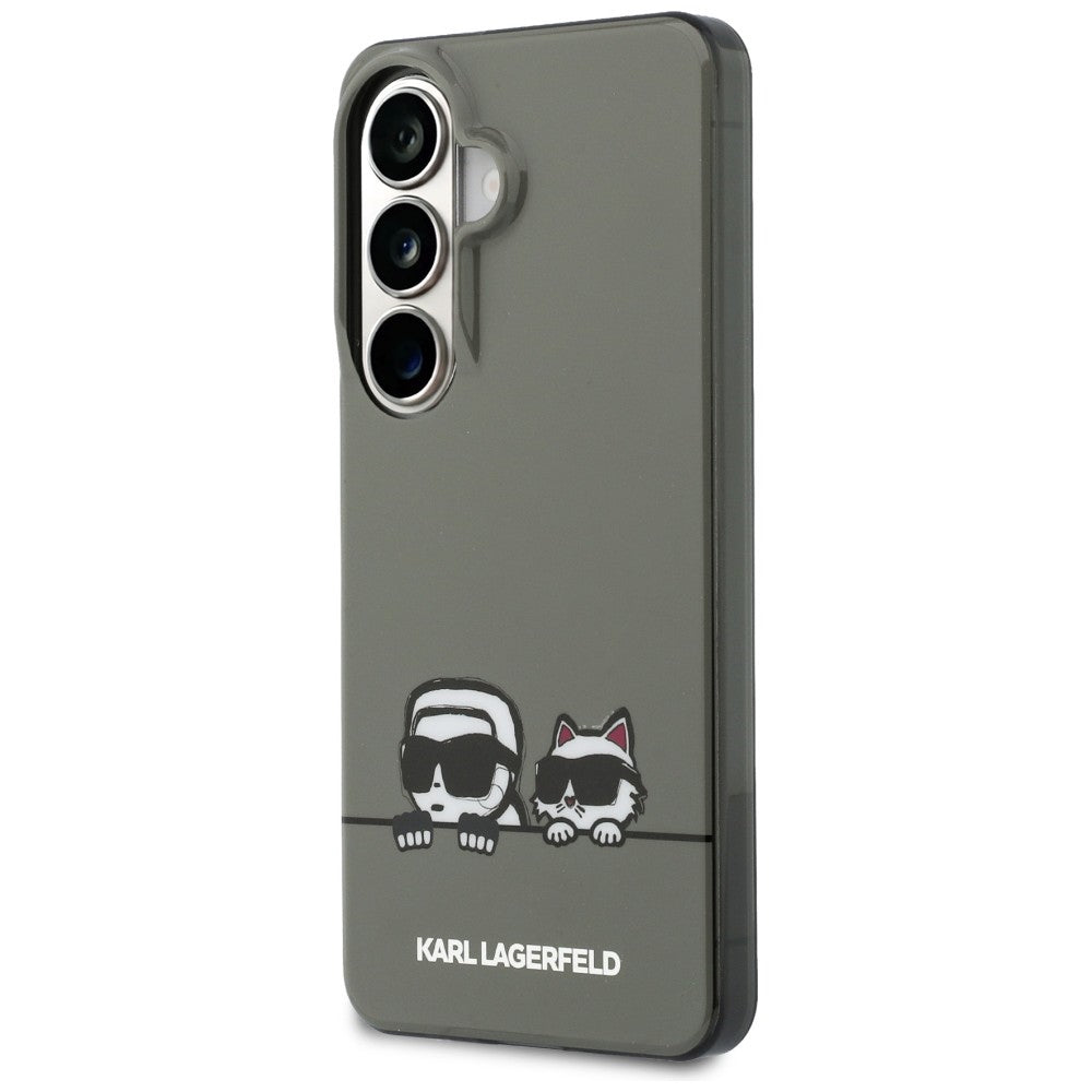 Калъф MagSafe за Samsung Galaxy S26 S942, Karl Lagerfeld, IML Karl & Choupette Peekaboo Logo, Черен