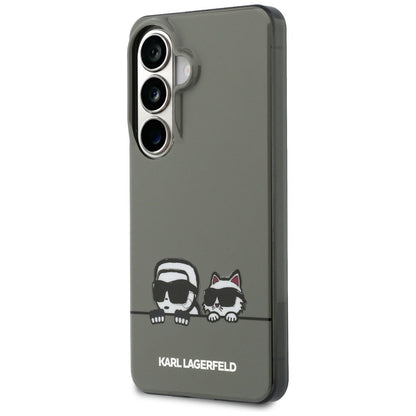 Калъф MagSafe за Samsung Galaxy S26 S942, Karl Lagerfeld, IML Karl & Choupette Peekaboo Logo, Черен