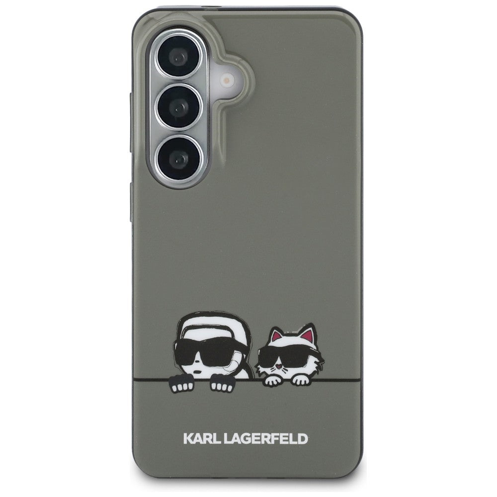 Калъф MagSafe за Samsung Galaxy S26 S942, Karl Lagerfeld, IML Karl & Choupette Peekaboo Logo, Черен