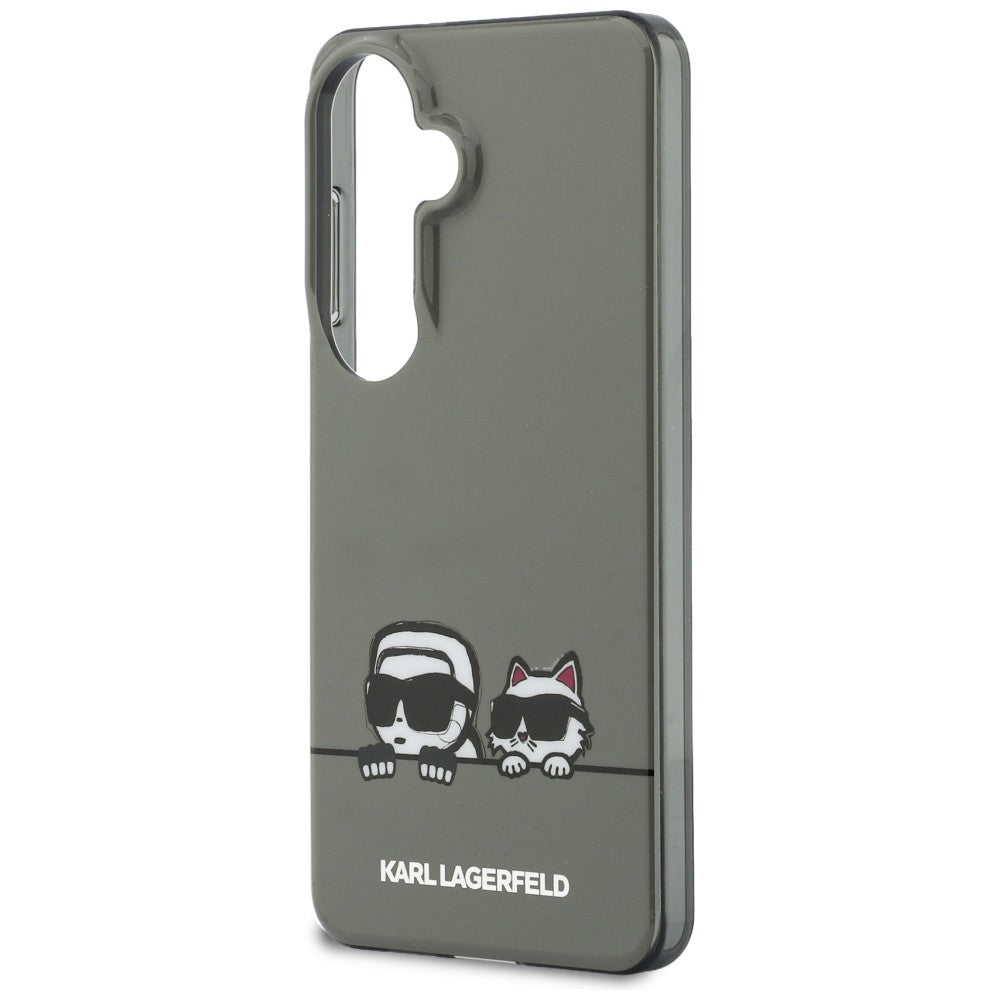 Калъф MagSafe за Samsung Galaxy S26 S942, Karl Lagerfeld, IML Karl & Choupette Peekaboo Logo, Черен