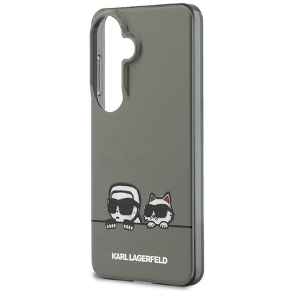 Калъф MagSafe за Samsung Galaxy S26 S942, Karl Lagerfeld, IML Karl & Choupette Peekaboo Logo, Черен