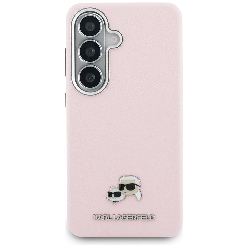 Калъф MagSafe за Samsung Galaxy S26 S942, Karl Lagerfeld, Karl & Choupette Head's Pin, Розов