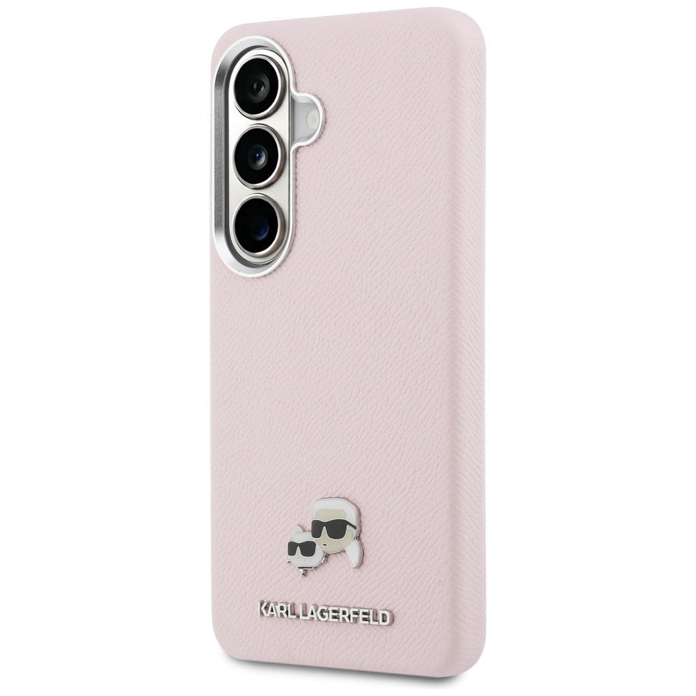 Калъф MagSafe за Samsung Galaxy S26 S942, Karl Lagerfeld, Karl & Choupette Head's Pin, Розов