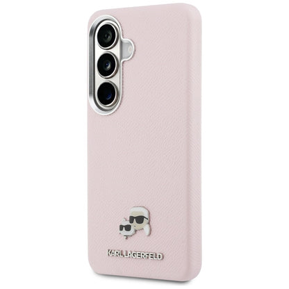 Калъф MagSafe за Samsung Galaxy S26 S942, Karl Lagerfeld, Karl & Choupette Head's Pin, Розов