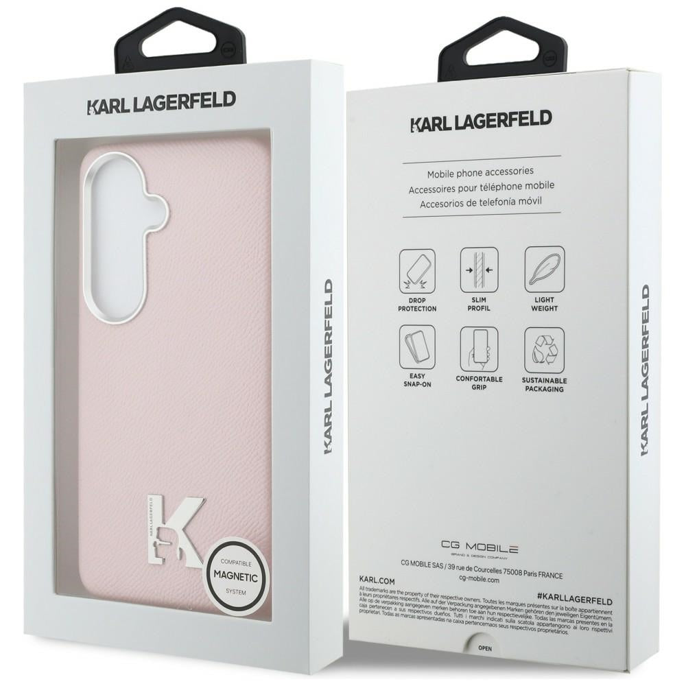 Калъф MagSafe за Samsung Galaxy S26 S942, Karl Lagerfeld, Karl Head Logo, Розов