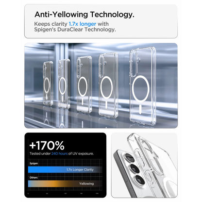 MagSafe Case for Samsung Galaxy S26 S942, Spigen, Ultra Hybrid, White Transparent ACS10734