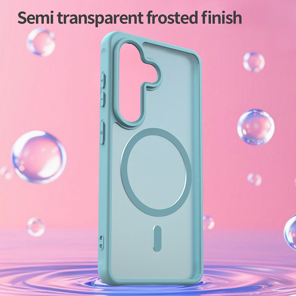 MagSafe Case for Samsung Galaxy S26, Techsuit, HaloFrost II, Light Green