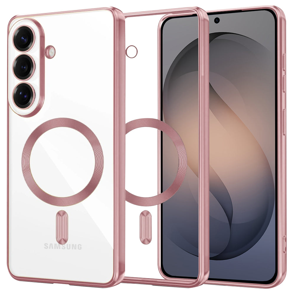 Калъф MagSafe за Samsung Galaxy S26, Techsuit, Luxury Crystal, Розов