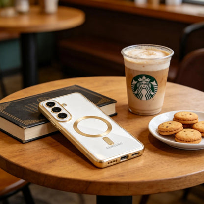 Калъф MagSafe за Samsung Galaxy S26, Techsuit, Luxury Crystal, Розов