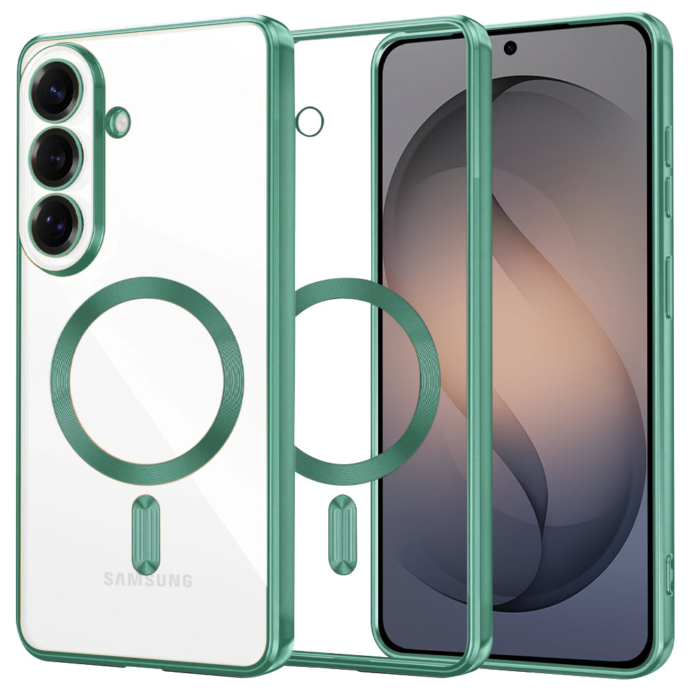 Калъф MagSafe за Samsung Galaxy S26, Techsuit, Luxury Crystal, Светло зелен