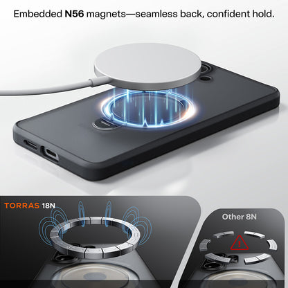 Калъф MagSafe за Samsung Galaxy S26, Torras, Ostand Spin, Черен