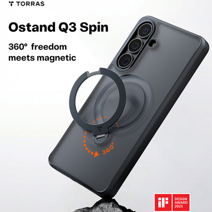 Калъф MagSafe за Samsung Galaxy S26, Torras, Ostand Spin, Черен