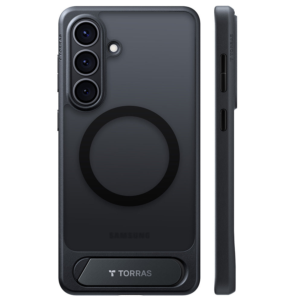 Калъф MagSafe за Samsung Galaxy S26, Torras, Pstand, Черен