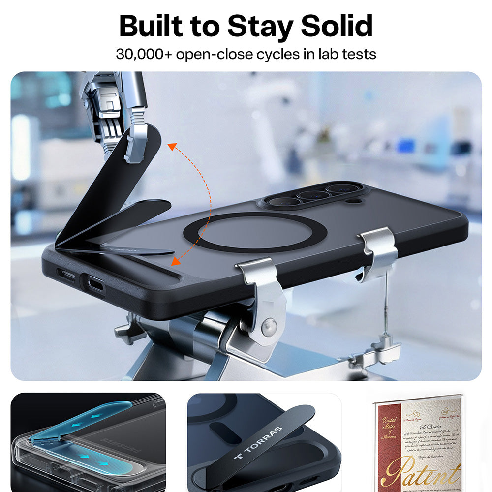 Калъф MagSafe за Samsung Galaxy S26, Torras, Pstand, Черен