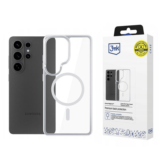 Калъф MagSafe за Samsung Galaxy S26 Ultra, 3MK, Armor MagCase, Прозрачен