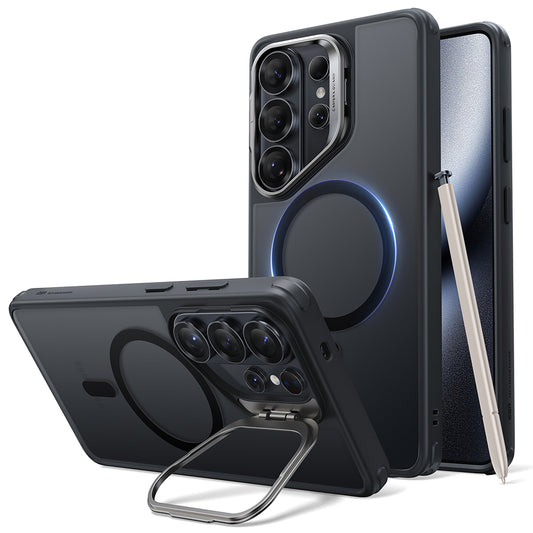 Калъф MagSafe за Samsung Galaxy S26 Ultra, ESR, Classic Hybrid Kickstand, Сатенено черен