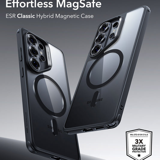 Калъф MagSafe за Samsung Galaxy S26 Ultra, ESR, Classic Hybrid, Прозрачно черен