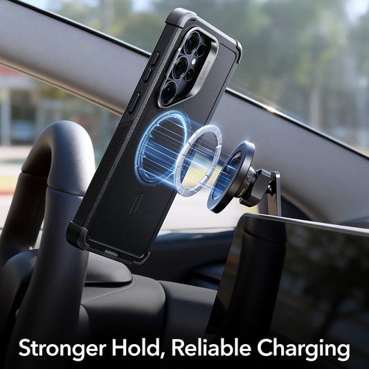 Калъф MagSafe за Samsung Galaxy S26 Ultra, ESR, Cyber Armor Kickstand, Черен