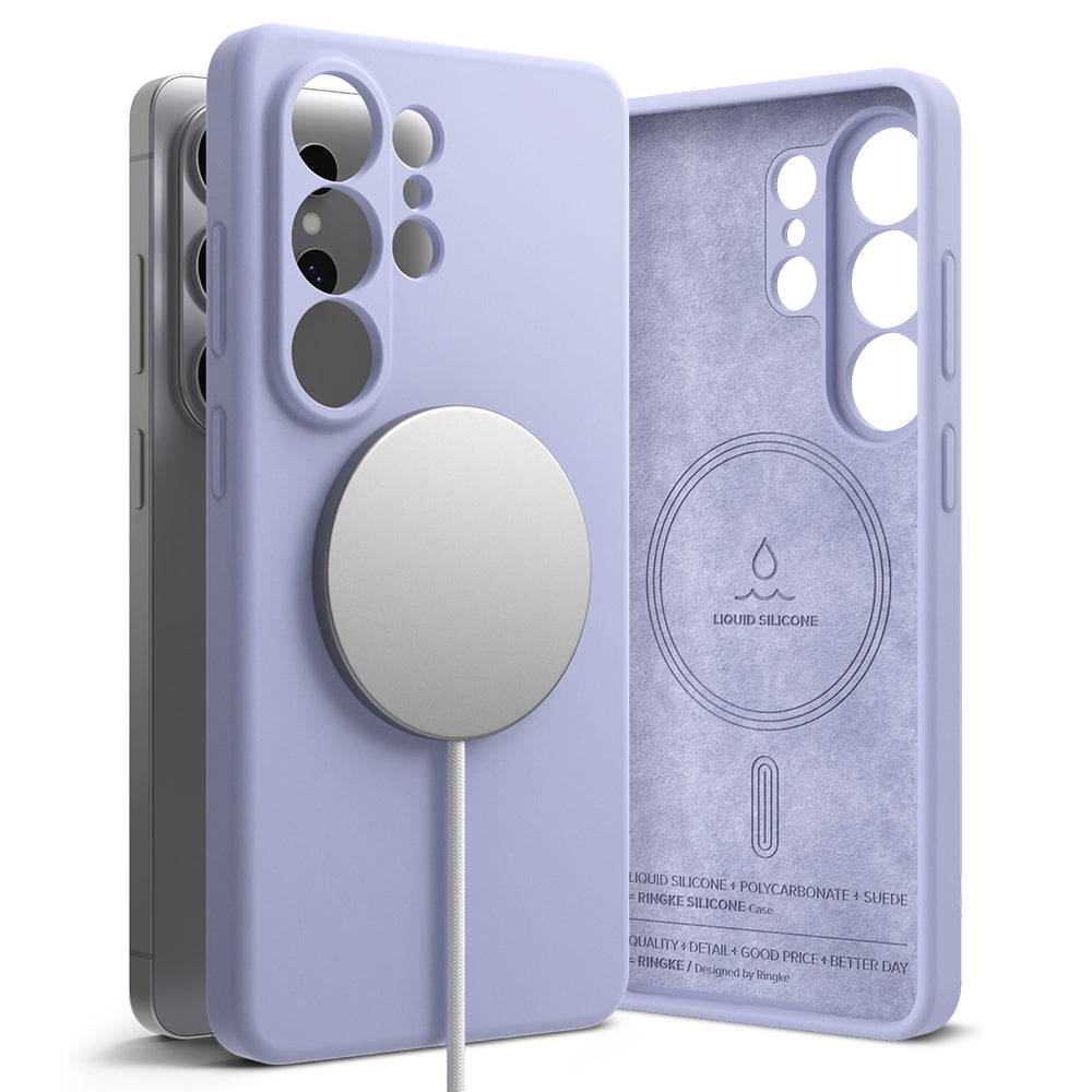 Калъф MagSafe за Samsung Galaxy S26 Ultra S948, Ringke, Силикон, Лилав