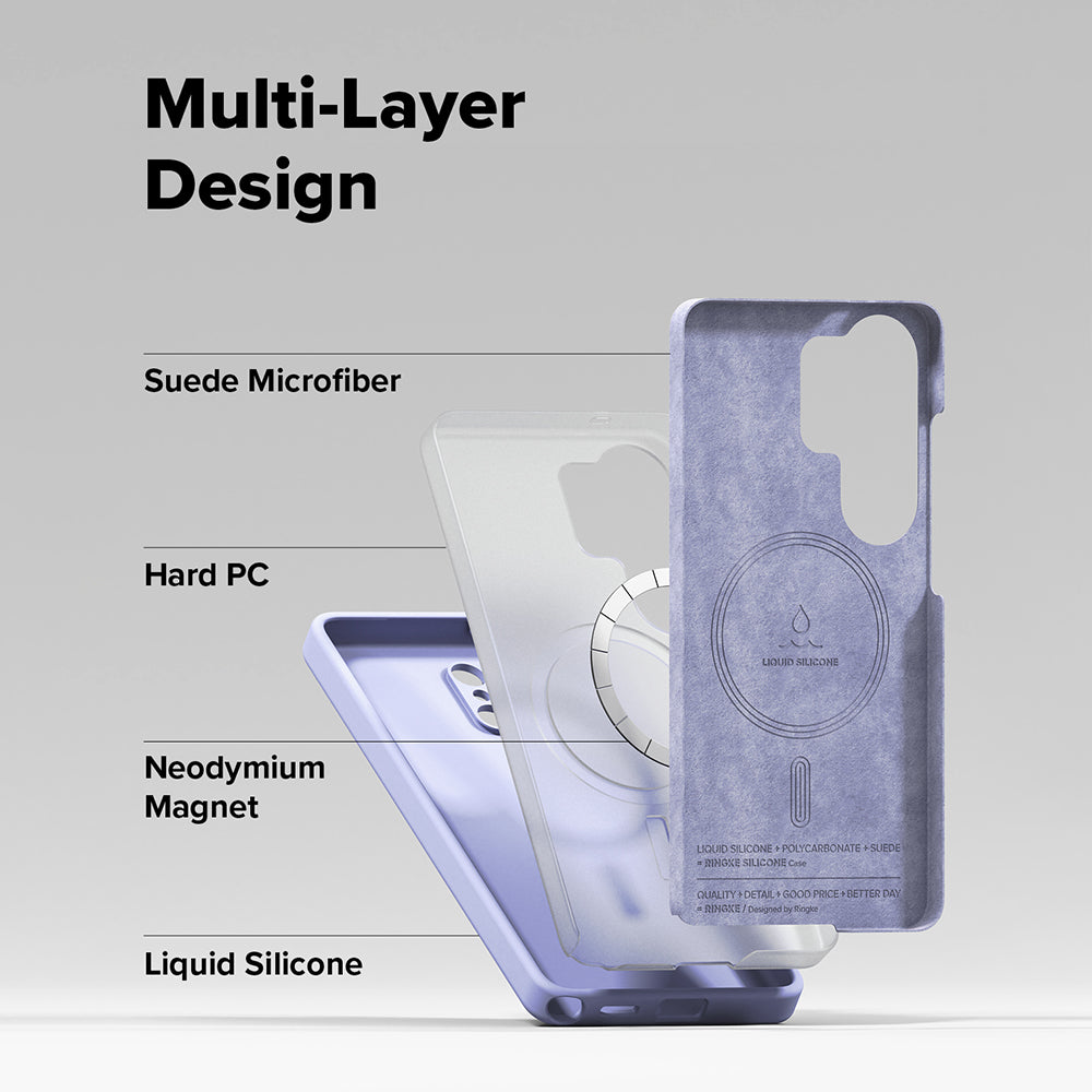 Калъф MagSafe за Samsung Galaxy S26 Ultra S948, Ringke, Силикон, Лилав