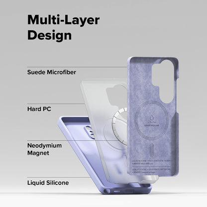 Калъф MagSafe за Samsung Galaxy S26 Ultra S948, Ringke, Силикон, Лилав