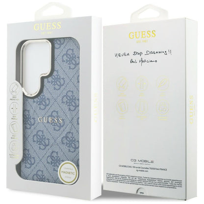 Калъф MagSafe за Samsung Galaxy S26 Ultra S948, Guess, 4G Embossed Ring, Син
