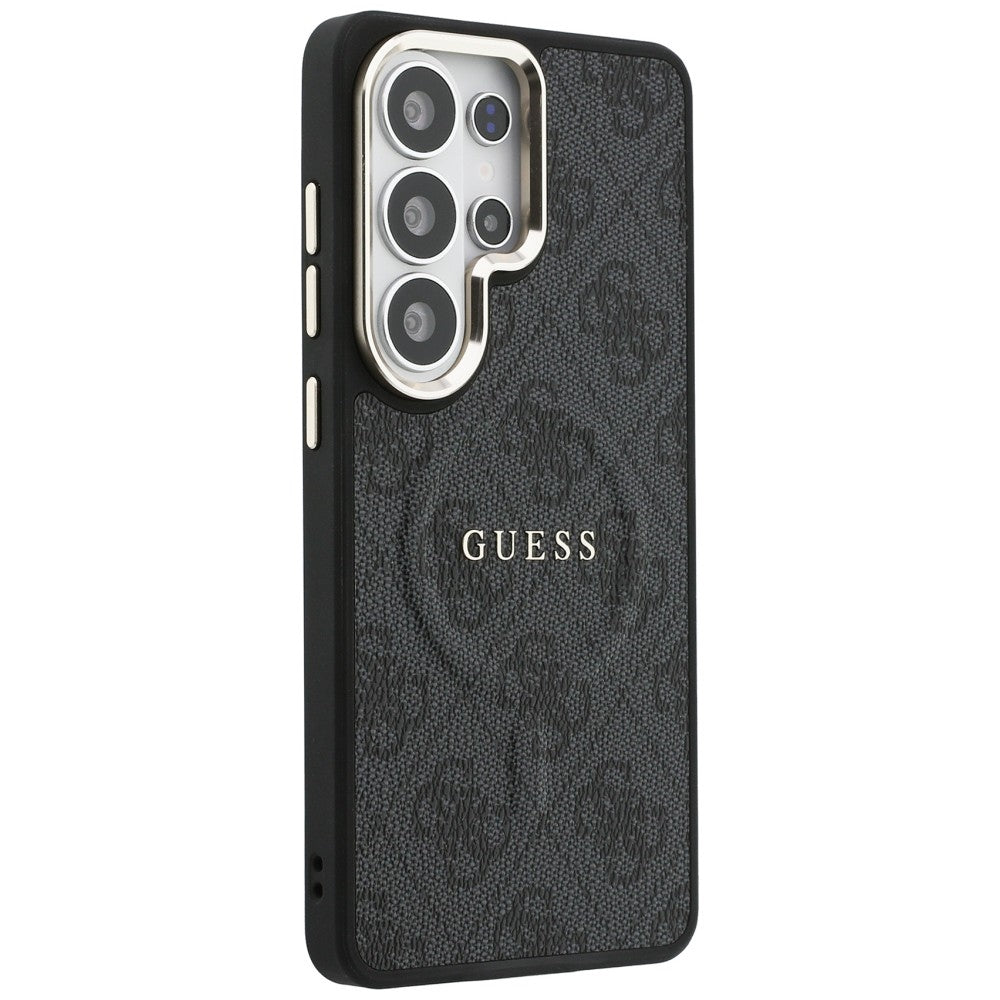 MagSafe Case for Samsung Galaxy S26 Ultra S948, Guess, 4G Embossed Ring, Black