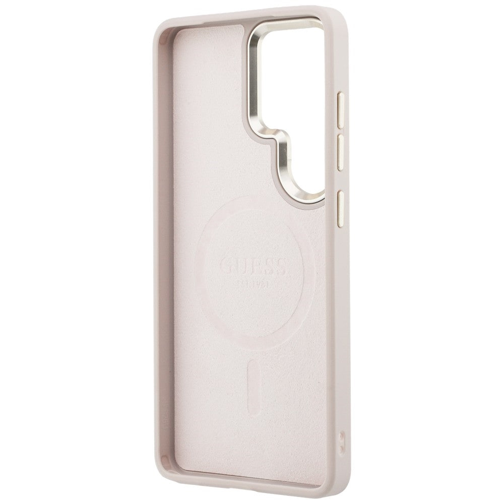 MagSafe Case for Samsung Galaxy S26 Ultra S948, Guess, 4G Embossed Ring, Pink