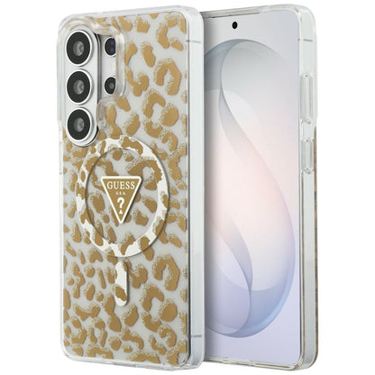 Калъф MagSafe за Samsung Galaxy S26 Ultra S948, Guess, IML Leopard Pattern, Кафяв