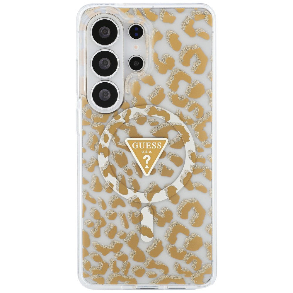 Калъф MagSafe за Samsung Galaxy S26 Ultra S948, Guess, IML Leopard Pattern, Кафяв