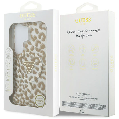 Калъф MagSafe за Samsung Galaxy S26 Ultra S948, Guess, IML Leopard Pattern, Кафяв