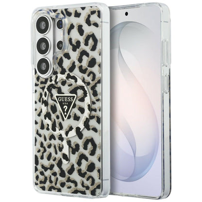 Калъф MagSafe за Samsung Galaxy S26 Ultra S948, Guess, IML Leopard Pattern, Черен