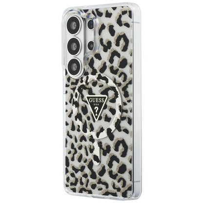 Калъф MagSafe за Samsung Galaxy S26 Ultra S948, Guess, IML Leopard Pattern, Черен