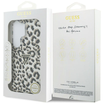 Калъф MagSafe за Samsung Galaxy S26 Ultra S948, Guess, IML Leopard Pattern, Черен